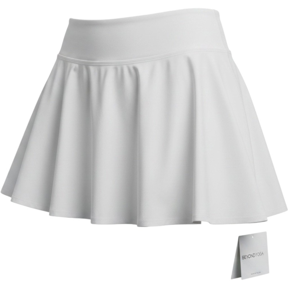 Beyond Yoga Spacedye In the Swing Skort White Active Tennis Golf Skirt NWT M